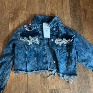 Thrill denim rhinestone jacket